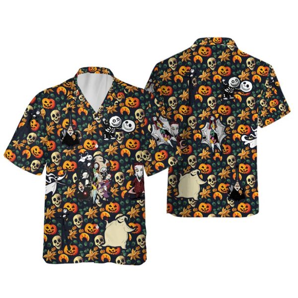 Scary Pumpkin Nightmare Before Xmas Halloween Hawaiian Shirt, Summer Shirt For Men and Women Jezsport.com