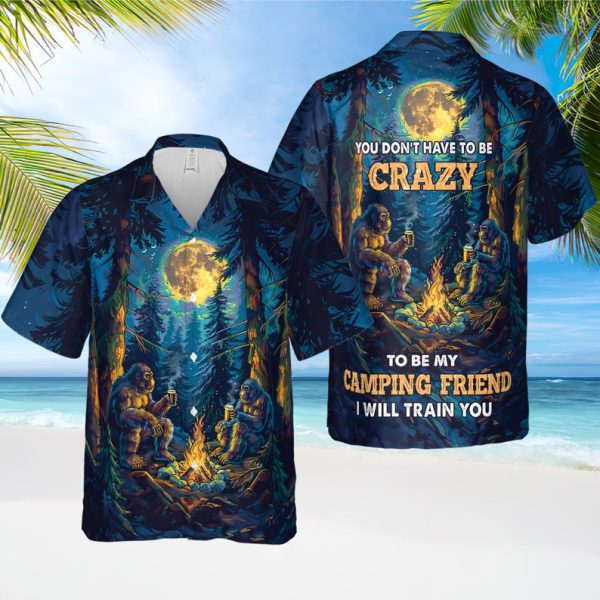 Friends Bigfoot Camping Hawaiian Shirt, Summer Shirt For Men and Women Jezsport.com