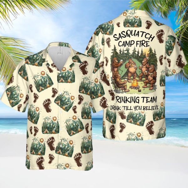 Bigfoot Camping Hawaiian Shirt, Bigfoot Hawaii Shirt, Summer Shirt For Men and Women Jezsport.com