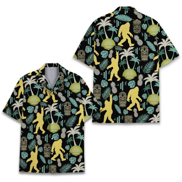 Tropical Bigfoot Tiki Hawaiian Shirt, Summer Shirt For Men and Women Jezsport.com