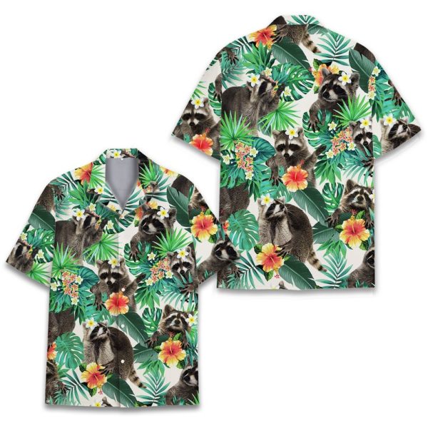 Tropical Raccoon Hawaiian Shirt, Summer Shirt For Men and Women Jezsport.com