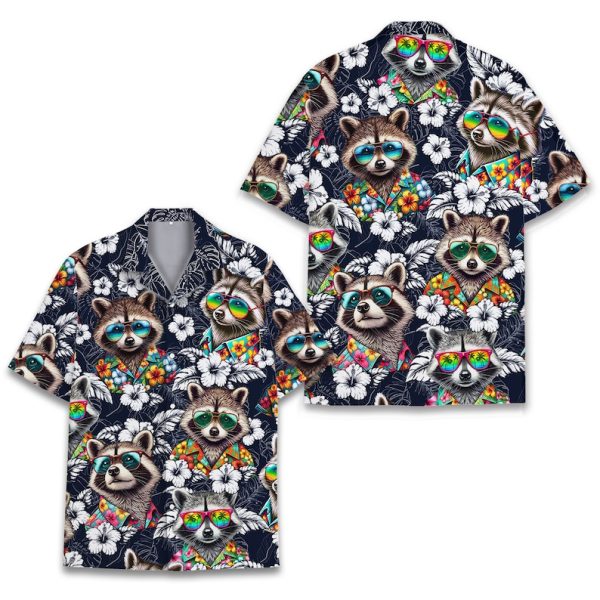 Tropical Raccoon Hawaiian Shirt, Summer Shirt For Men and Women Jezsport.com