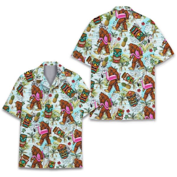 Tropical Bigfoot Tiki Hawaiian Shirt, Summer Shirt For Men and Women Jezsport.com