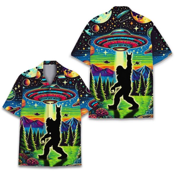 Galaxy Bigfoot Hawaiian Shirt, Summer Shirt For Men and Women Jezsport.com