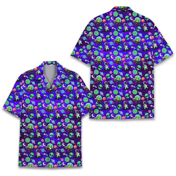 Galaxy Alien Hawaiian Shirt, Summer Shirt For Men and Women Jezsport.com