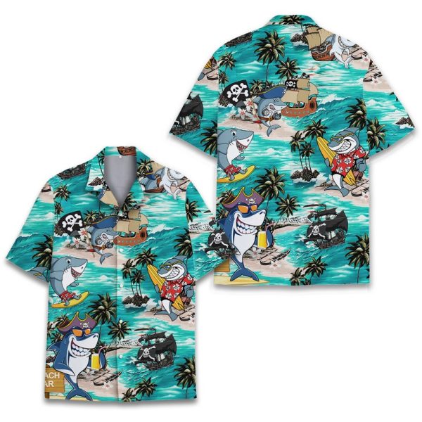 Pirate Shark Hawaiian Shirt, Summer Shirt For Men and Women Jezsport.com