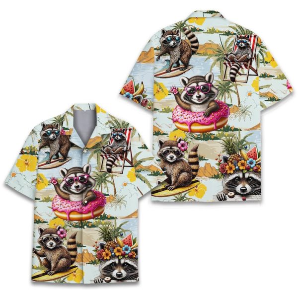 Funny Raccoon Hawaiian Shirt, Summer Shirt For Men and Women Jezsport.com