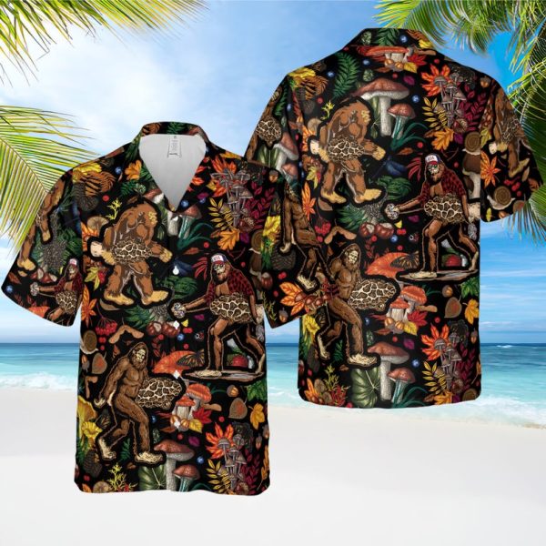 Bigfoot Mushroom Hawaiian Shirt, Summer Shirt For Men and Women Jezsport.com