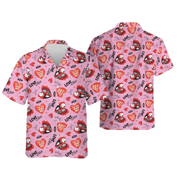 Disney True Love Never Dies Jack and Sally Hawaiian Shirt, Summer Shirt For Men and Women Jezsport.com