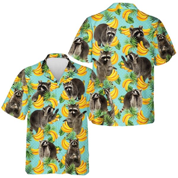 Tropical Raccoon Hawaiian Shirt, Summer Shirt For Men and Women Jezsport.com