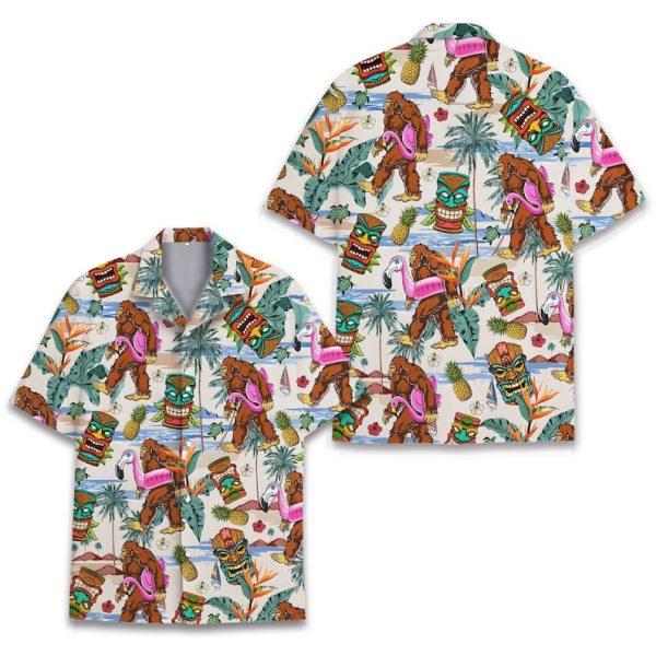 Tropical Bigfoot Tiki Hawaiian Shirt, Summer Shirt For Men and Women Jezsport.com