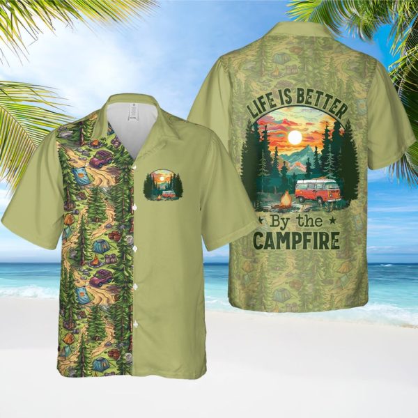 Life Is Better When You Are Camping Hawaiian Shirt, Summer Shirt For Men and Women Jezsport.com