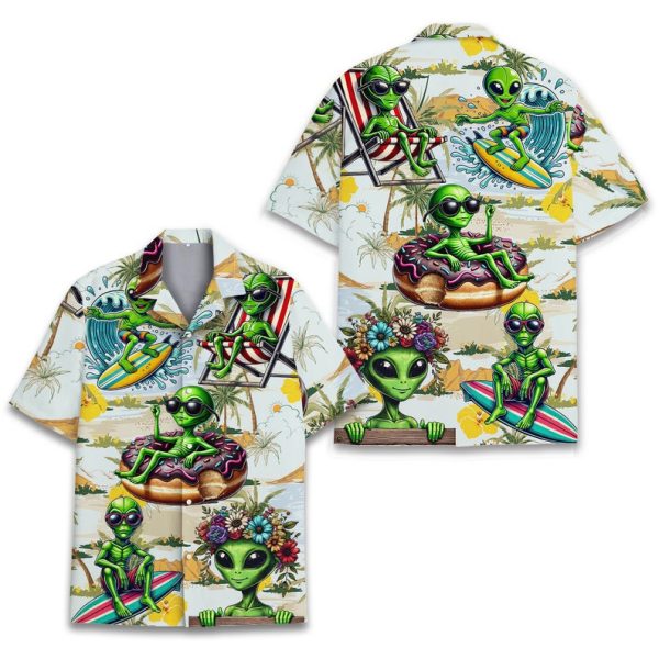 Tropical Alien Hawaiian Shirt, Summer Shirt For Men and Women Jezsport.com