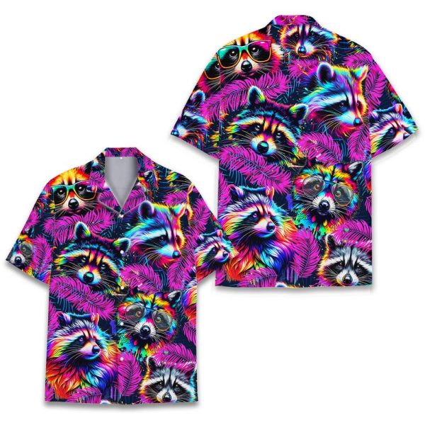 Tropical Raccoon Hawaiian Shirt, Summer Shirt For Men and Women Jezsport.com