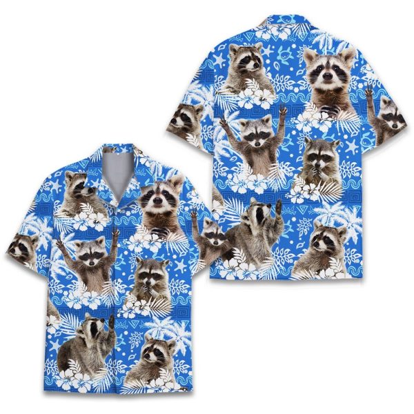 Tropical Raccoon Hawaiian Shirt, Summer Shirt For Men and Women Jezsport.com