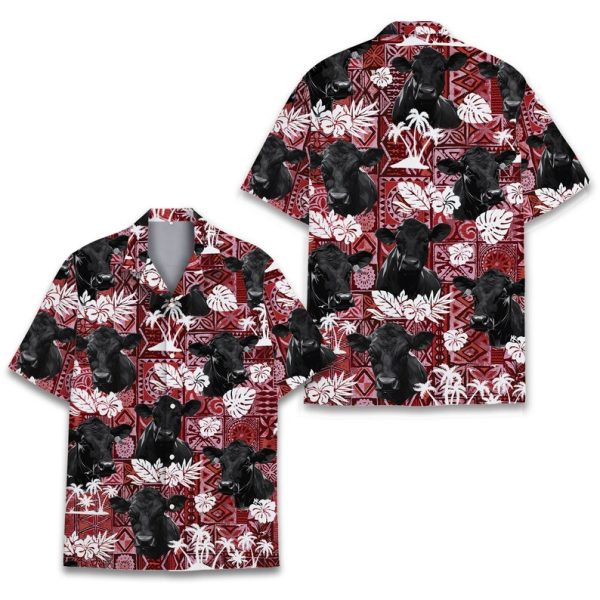 Black Angus Cow Hawaiian Shirt, Summer Shirt For Men and Women Jezsport.com