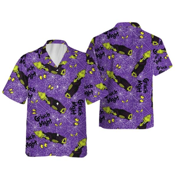 Grinch Night Halloween Hawaiian Shirt, The Spooky Grinch Boo Shirt, Summer Shirt For Men and Women Jezsport.com