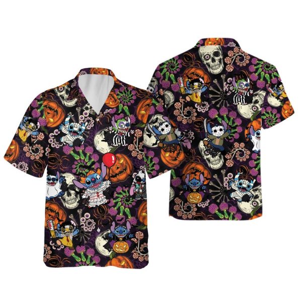 Spooky Disney Stitch Hawaiian Shirt, Summer Shirt For Men and Women Jezsport.com