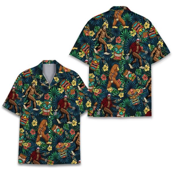 Tropical Bigfoot Tiki Hawaiian Shirt, Summer Shirt For Men and Women Jezsport.com