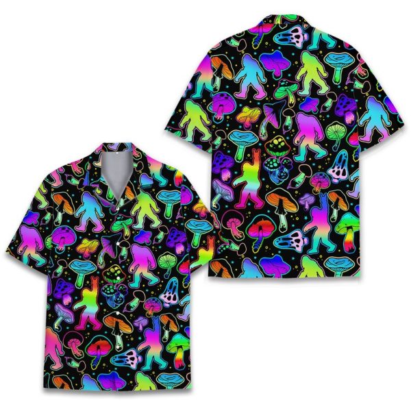 Bigfoot And Mushroom Hawaiian Shirt, Summer Shirt For Men and Women Jezsport.com