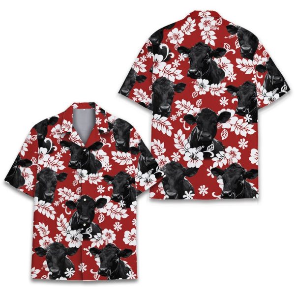 Black Angus Cow Hawaiian Shirt, Summer Shirt For Men and Women Jezsport.com