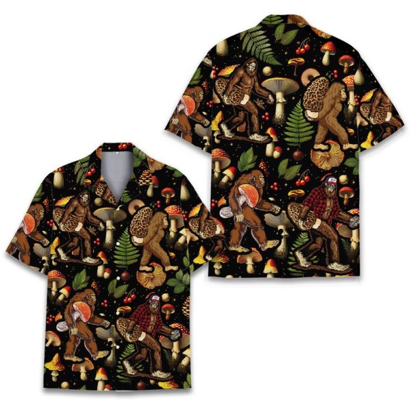 Bigfoot And Mushroom Hawaiian Shirt, Summer Shirt For Men and Women Jezsport.com