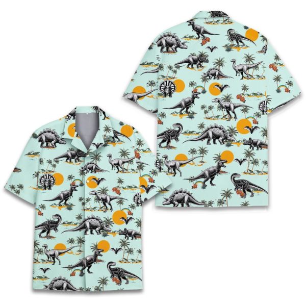 Vintage Dinosaur Hawaiian Shirt, Summer Shirt For Men and Women Jezsport.com