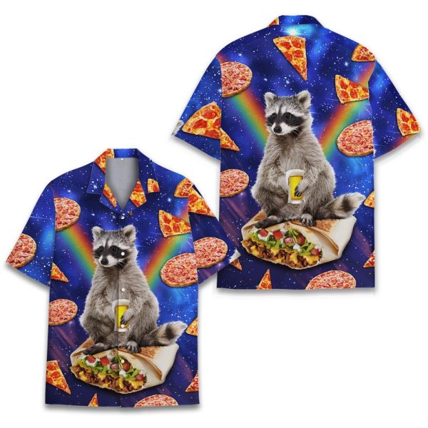 Raccoon Pizza Hawaiian Shirt, Summer Shirt For Men and Women Jezsport.com