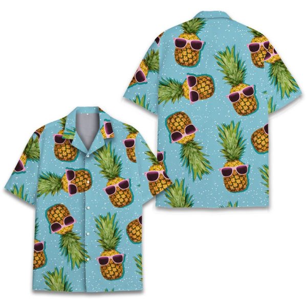 Pineapple Wearing Sunglasses Hawaiian Shirt, Summer Shirt For Men and Women Jezsport.com