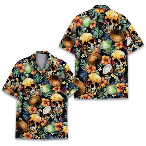 Tropical Skull Hawaiian Shirt, Summer Shirt For Men and Women Jezsport.com