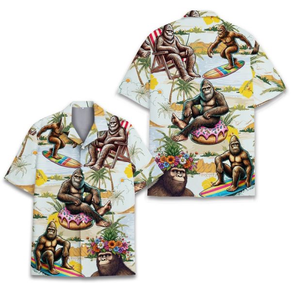 Tropical Bigfoot Hawaiian Shirt, Summer Shirt For Men and Women Jezsport.com