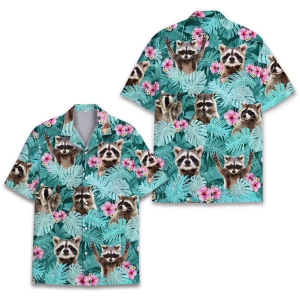 Tropical Raccoon Hawaiian Shirt, Summer Shirt For Men and Women Jezsport.com