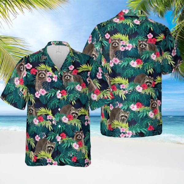 Tropical Raccoon Hawaiian Shirt, Summer Shirt For Men and Women Jezsport.com