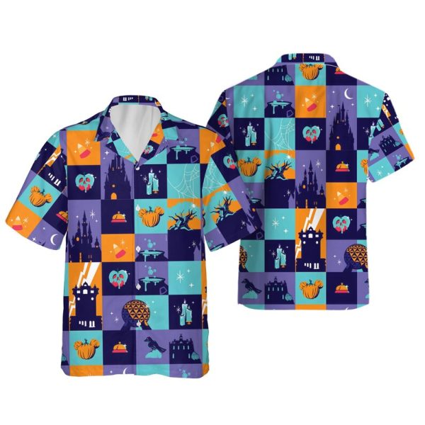 Retro Magical Kingdom Disney Hawaiian Shirt, Disney Halloween Spooky Season Button Up Shirt, Summer Shirt For Men and Women Jezsport.com