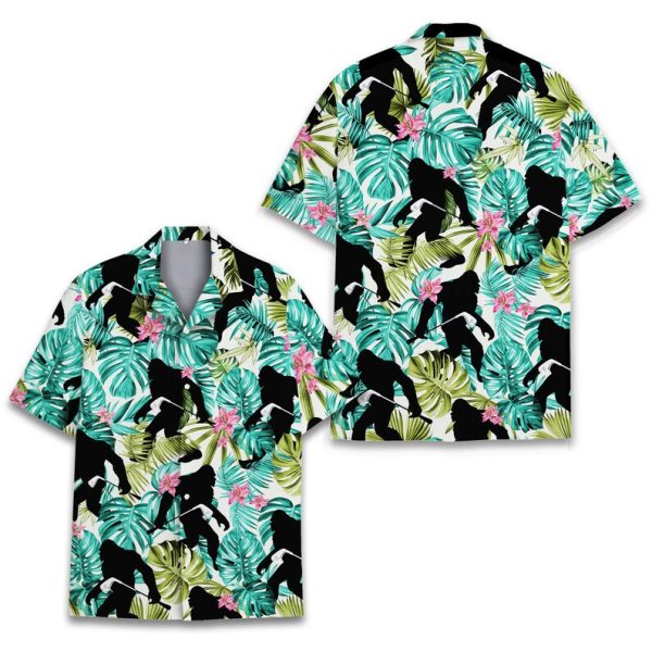 Tropical Bigfoot Golf Hawaiian Shirt, Summer Shirt For Men and Women Jezsport.com