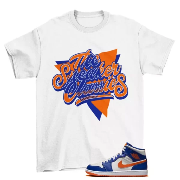 Sneaker Classic Shirt White to Match Jordan 1 Mid Knicks FD1029-400 Jezsport.com