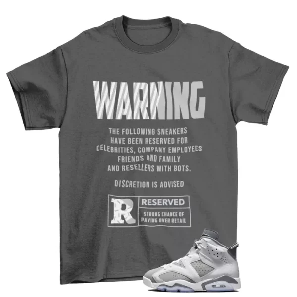 Reserved Sneaker Shirt to Match Jordan 6 Retro Cool Grey / CT8529-100 Jezsport.com