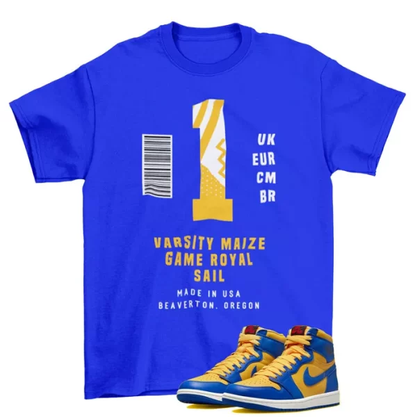 Box Label Laney Shirt to Match Jordan 1 High Reverse Laney / FD2596-700 Jezsport.com