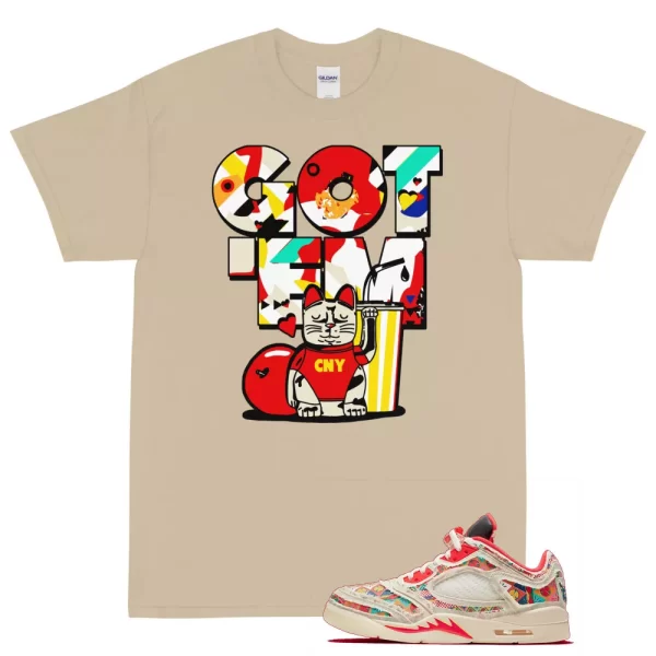 Got Em Sneaker Shirt to Match Jordan 5 CNY / Short Sleeve Unisex T-Shirt Jezsport.com