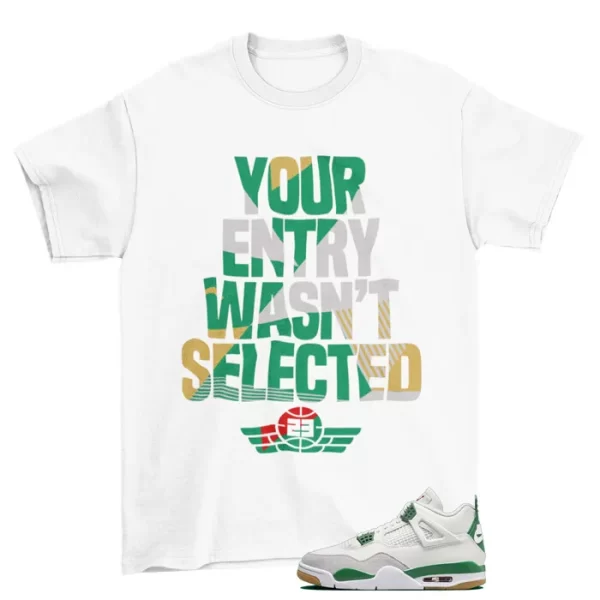 Sneaker Raffle Shirt to Match Jordan 4 Retro SB Pine Green DR5415-103 Jezsport.com