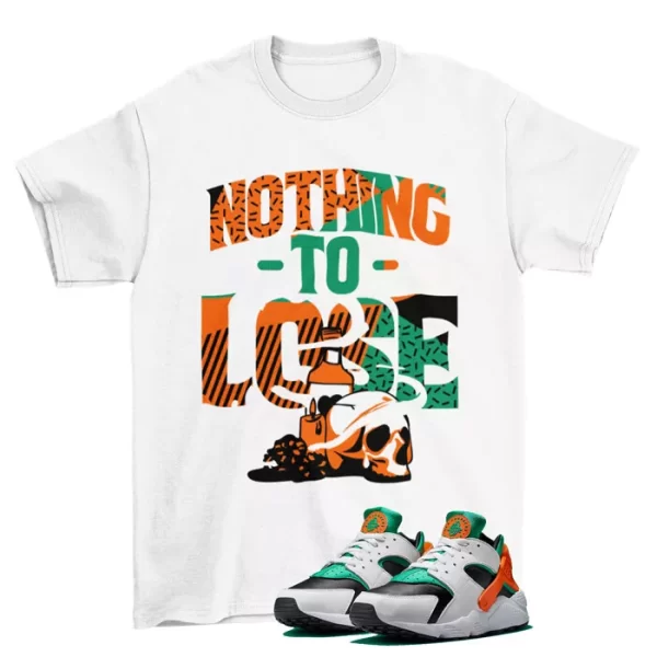 Nothing to Lose Shirt to Match Huarache Safety Orange Stadium Green DD1068-111 Jezsport.com