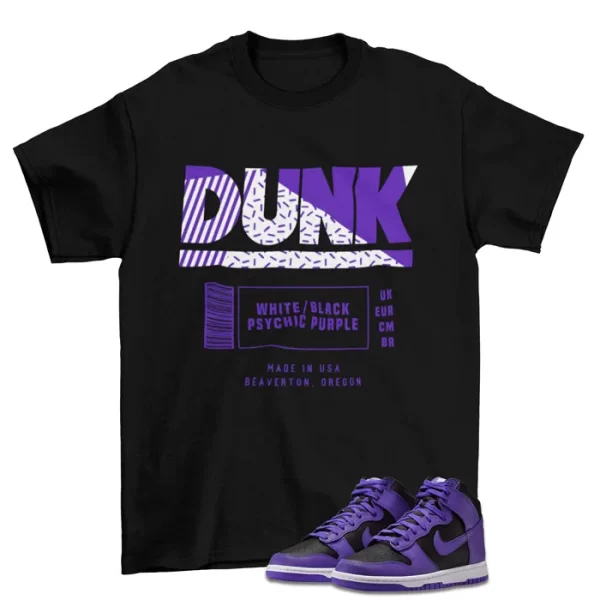 Box Label Shirt to Match Dunk High Retro PSYCHIC PURPLE / DV0829-500 Jezsport.com