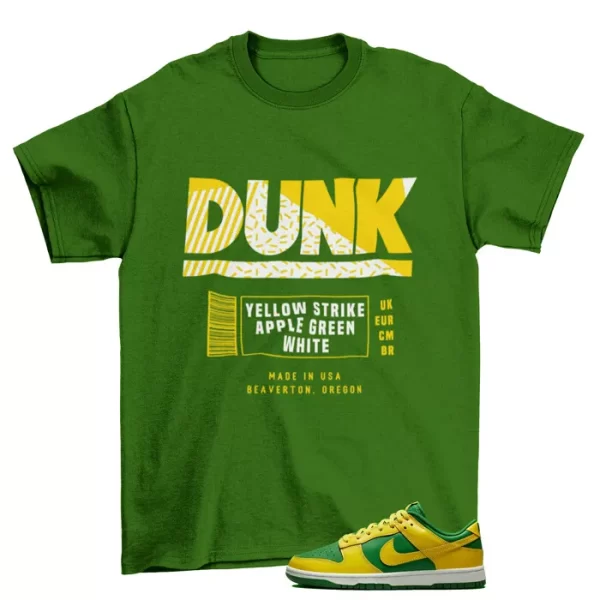 Box Label Shirt to Match Dunk Low Retro Reverse Brazil / DV0833-300 Jezsport.com