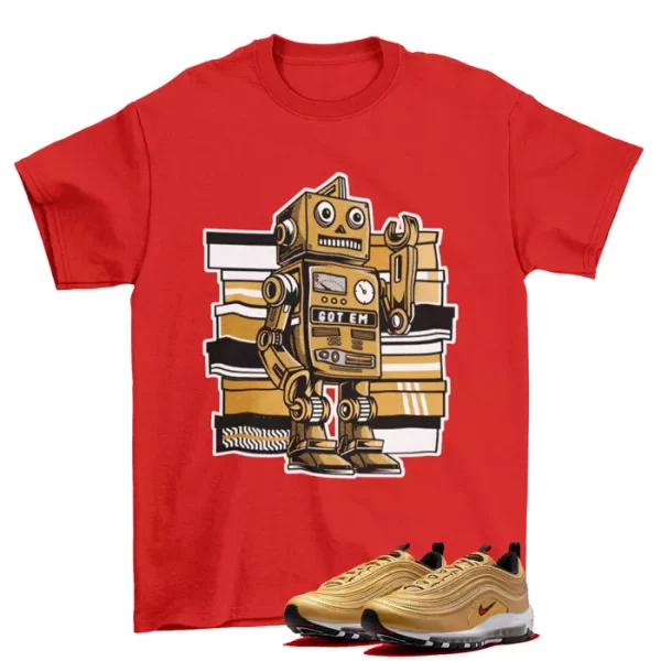 Sneaker Bot Shirt to Match Air Max 97 OG Golden Bullet DM0028-700 Jezsport.com