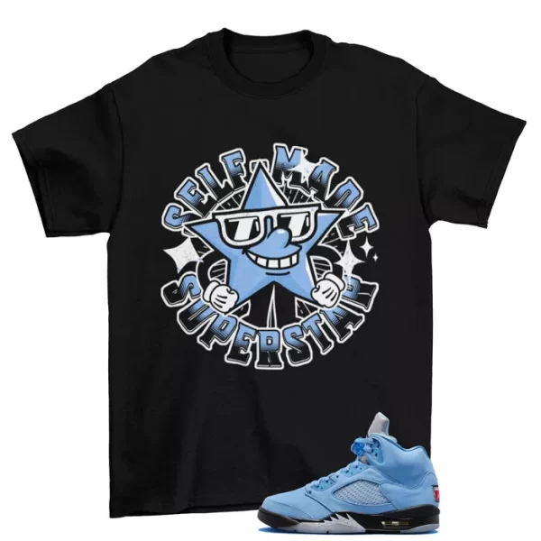 Self Made Shirt to Match Jordan 5 Retro University Blue / DV1310-401 Jezsport.com