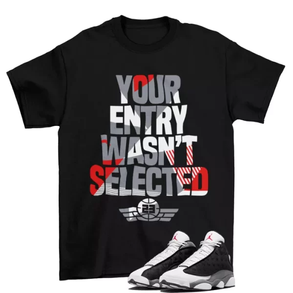 Sneaker Raffle Shirt to Match Jordan 13 Retro Black Flint / DJ5982-060 Jezsport.com