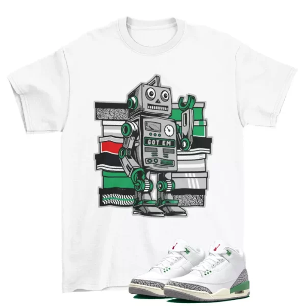 Sneaker Bot Lucky Green Shirt to Match Jordan 3 Retro Lucky Green CK9646-136 Jezsport.com