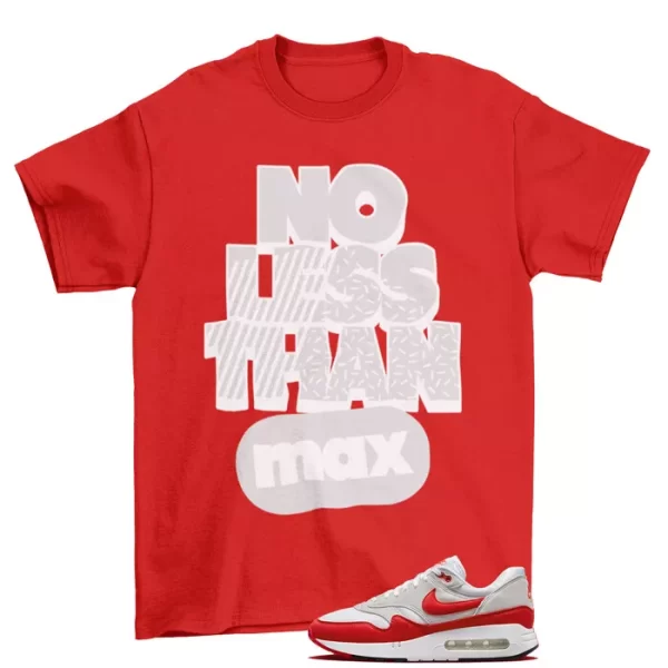 No Less Shirt to Match Air Max 1 '86 Big Bubble Sport Red DQ3989-100 Jezsport.com