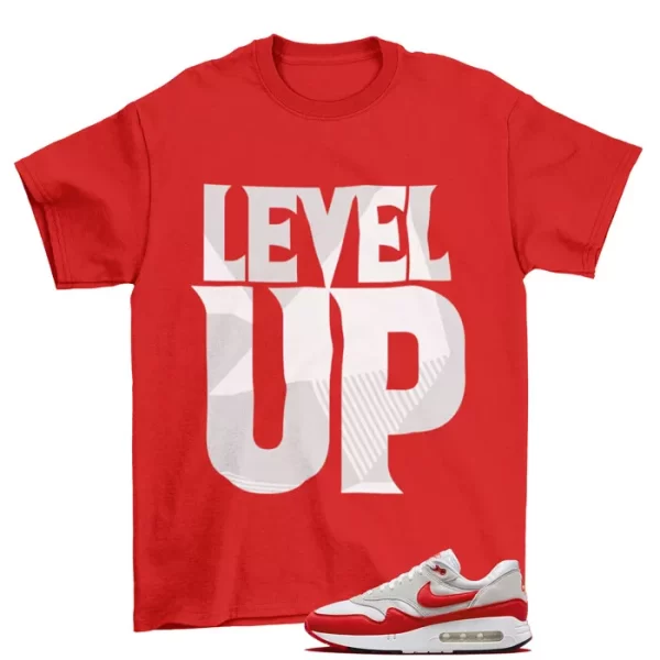 Level Up Shirt to Match Air Max 1 '86 Big Bubble Sport Red DQ3989-100 Jezsport.com