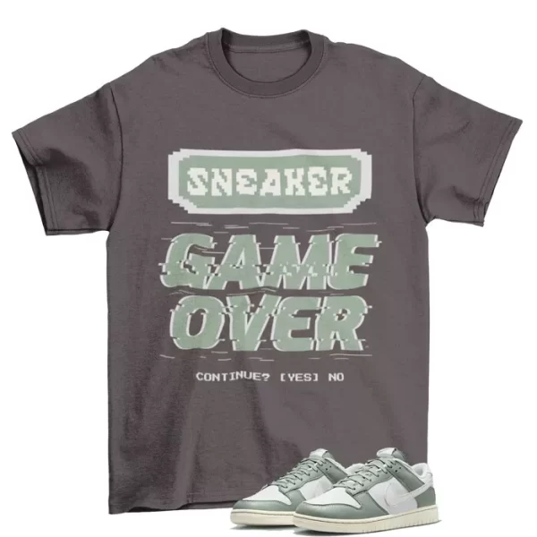 Game Over Shirt to Match Dunk Low Mica Green DV7212-300 Jezsport.com